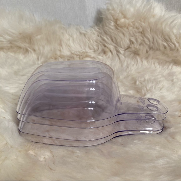 New 4 OXO Handled Scoops Transparent Purple Plastic NWOT - Picture 5 of 6
